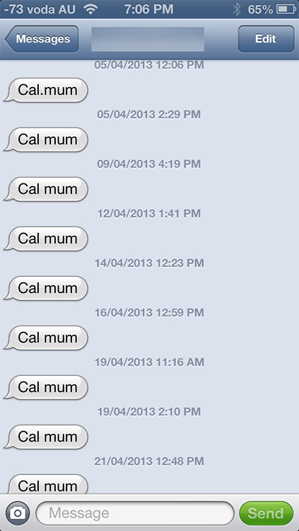 Mum Text